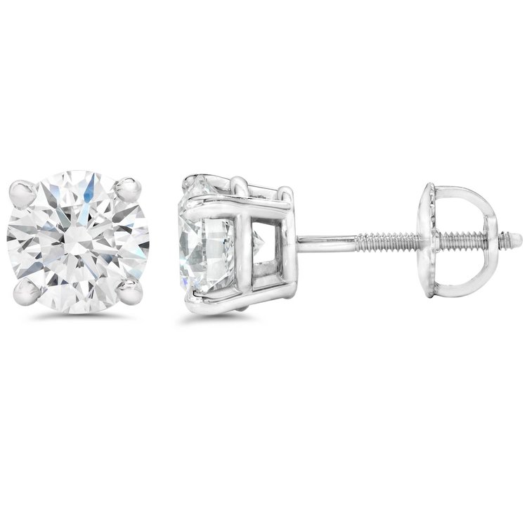 30670 14K WHITE GOLD 2.04CT G-H SI2 ROUND DIAMOND STUDS