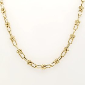 60065 14K YELLOW GOLD 24" 3.85MM HIGH POLISH TIFFANY STYLE NECKLACE