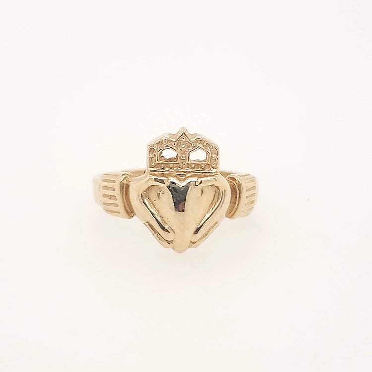 40150 14K YELLOW GOLD CLADDAGH  (SIZE 51/2) LADIES RING