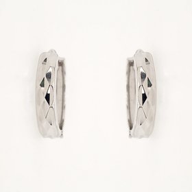 30725 14K WHITE GOLD 0.50" 2.60MM DIAMOND CUT HUGGIES