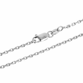 50228 10K WHITE GOLD 18" CABLE LINK CHAIN