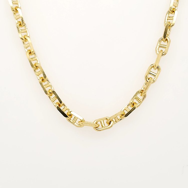 50238 14K YELLOW GOLD 24" 3.50MM GUCCI ANCHOR LINK CHAIN