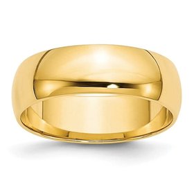 475115 14K YELLOW GOLD 6MM HIGH POLISH PLAIN BAND