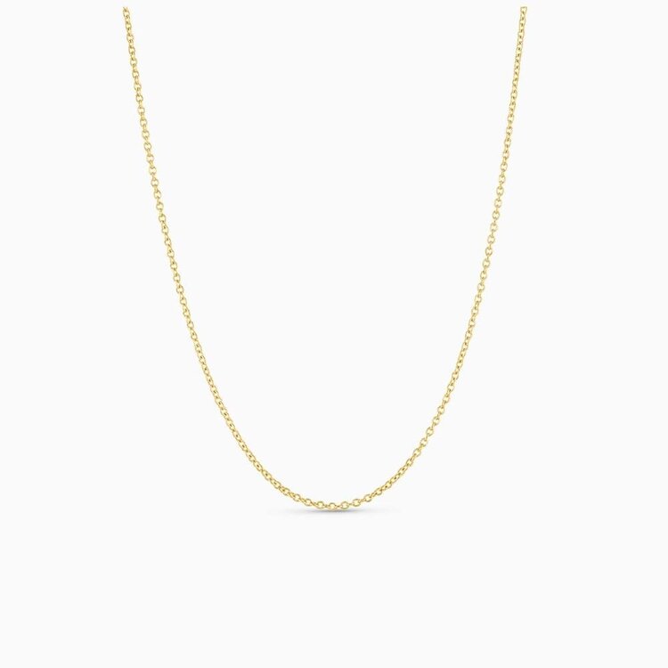 50129 14K YELLOW  GOLD 16" CABLE LINK CHAIN