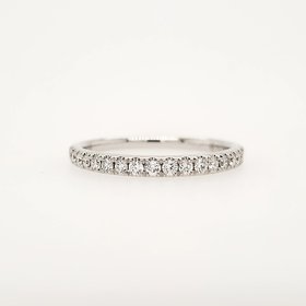 475122 18K WHITE GOLD .27TCW DIAMOND COMMON PRONG WEDDING BAND MEMO