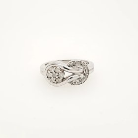 80186 STERLING SILVER GENUINE DIAMONDS RING