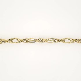 20221 14K YELLOW GOLD OPEN OVAL  MULTIPLE  LINK FANCY BRACELET