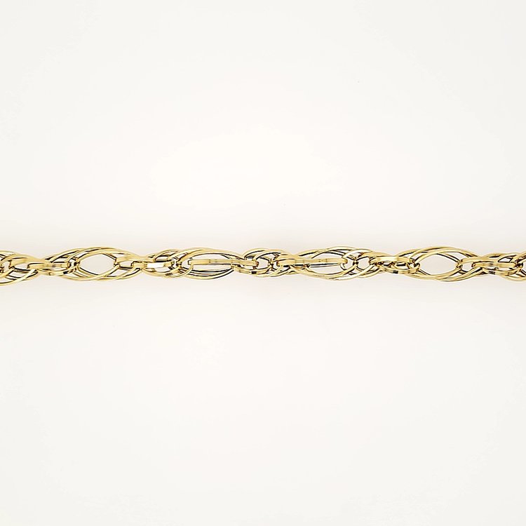 20221 14K YELLOW GOLD OPEN OVAL  MULTIPLE  LINK FANCY BRACELET