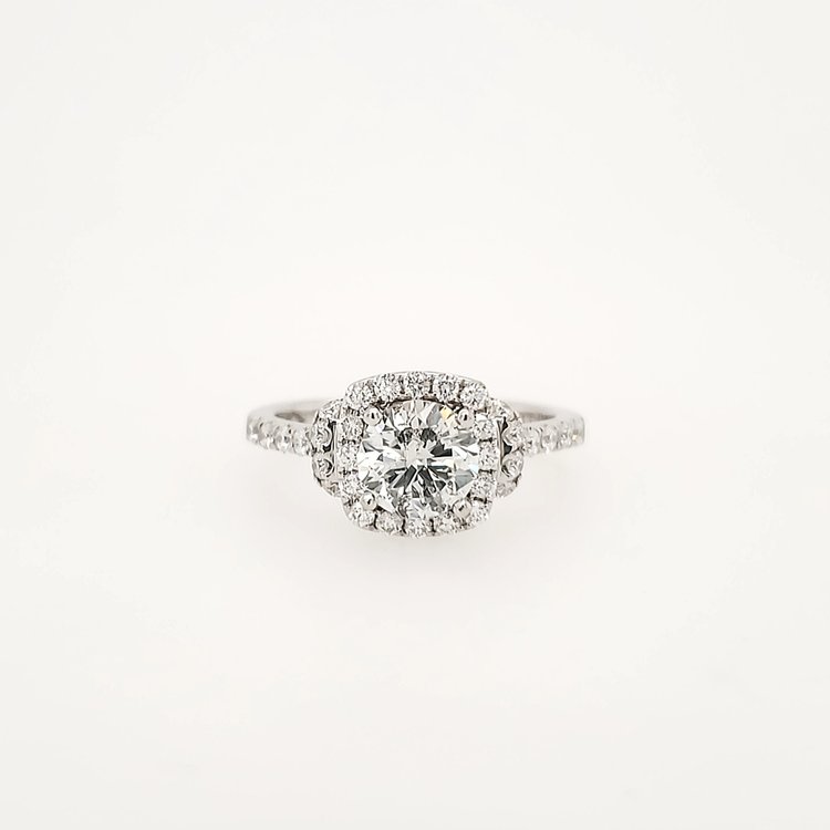 475150 14K WHITE GOLD 1.01CT J -I1 CENTER DIAMOND SETTING .75CTW  DIAMOND UNDER CARAT ENGAGEMENT  RING