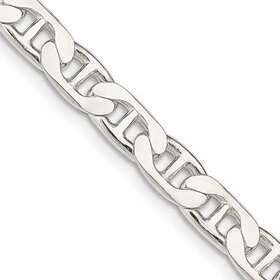 80188 STERLING SILVER 24" 6.50MM FLAT ANCHOR CHAIN