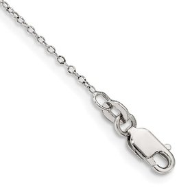 80202 STERLING SILVER 16" 1MM CABLE LINK CHAIN