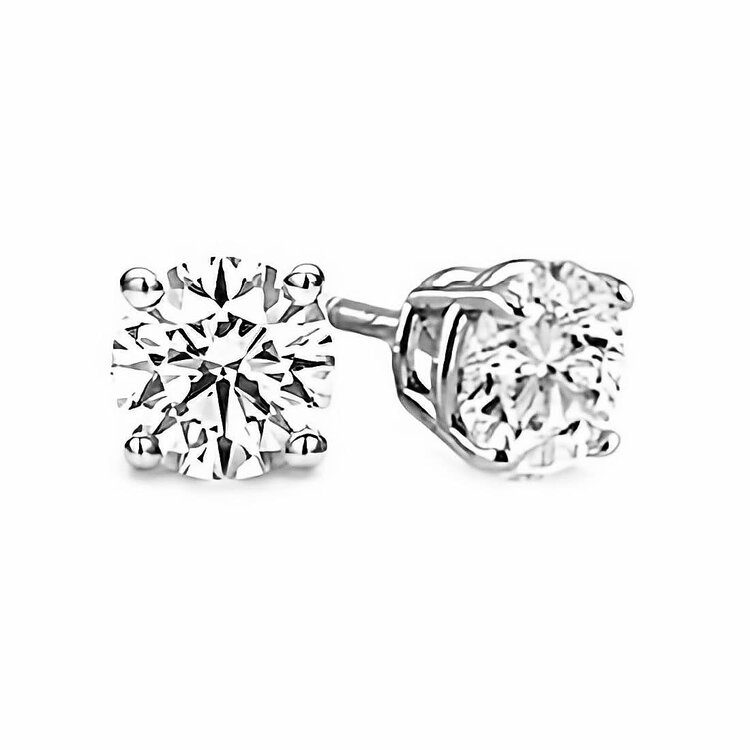 30775 14K WHITE GOLD .80CTW H-I SI2-3 DIAMOND SCREWBACKS STUDS