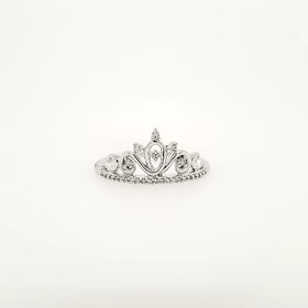 40200 10K WHITE GOLD .10TCW PRINCESS TIARA DIAMOND RING