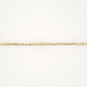 20253 14K YELLOW GOLD 7.5"  2.90MM DIAMOND CUT BEADED BRACELET WITH 1" EXTENSION