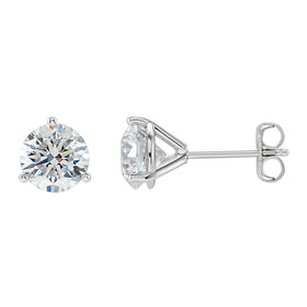 30835 14K WHITE GOLD 4MM .50TCW LAB GROWN DIAMOND MARTINI SET STUDS