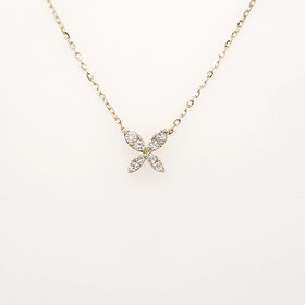 70292 14K YELLOW GOLD .16TCW DIAMOND BUTTERFLY NECKLACE WITH ADJUSTABLE SIZE CHAIN