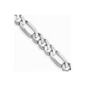 50282 14K WHITE GOLD 22" 4.6MM FIGARO LINK CHAIN