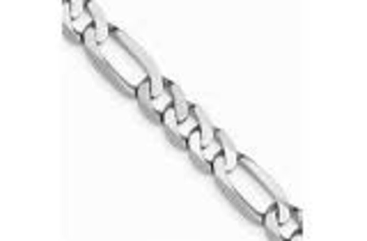 50282 14K WHITE GOLD 22" 4.6MM FIGARO LINK CHAIN