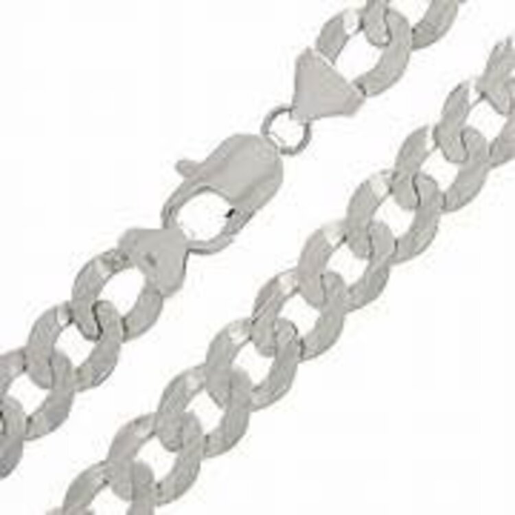 50284 14K WHITE GOLD 22" 4.75MM CUBAN LINK CHAIN