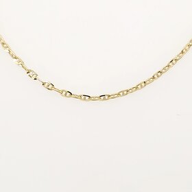 50267 14K YELLOW GOLD 16"THIN IN/OUT FANCY GUCCI LINK CHAIN