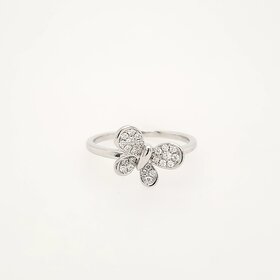 40241 14K WHITE GOLD .15CTW DIAMOND BUTTERFLY LADIES RING