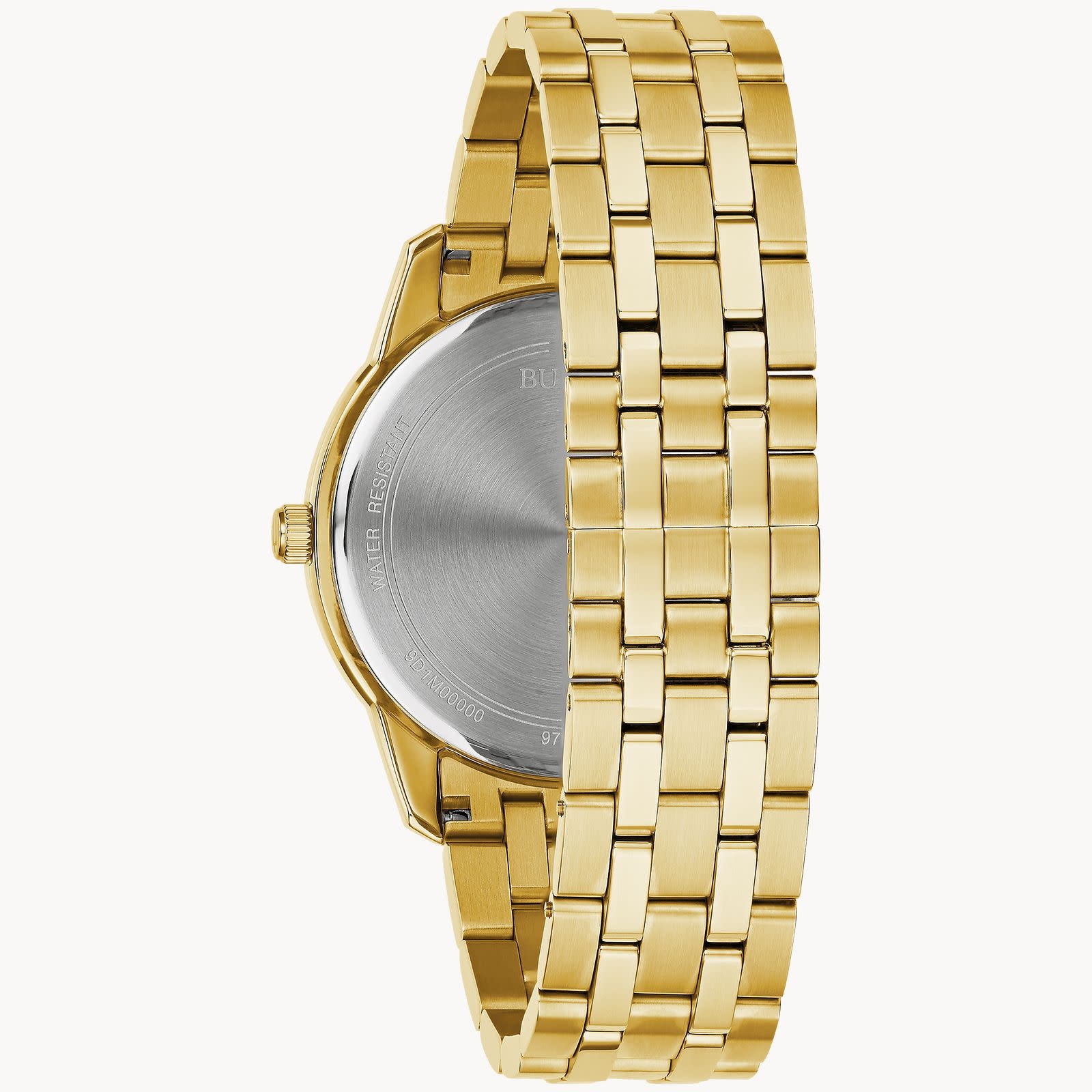 10038 BULOVA SUTTON 40MM GOLD TONE CHAMPAGNE DIAL WITH SET DIAMONDS  STAINLESS STEEL CASE AND BAND MENS WATCH - Gemelli Jewelers, LLC