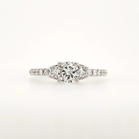 475168 18K WHITE GOLD .63CT DIAMOND CENTER I COLOR SI2 .35CT DIAMOND SETTING ENGAGEMENT RING