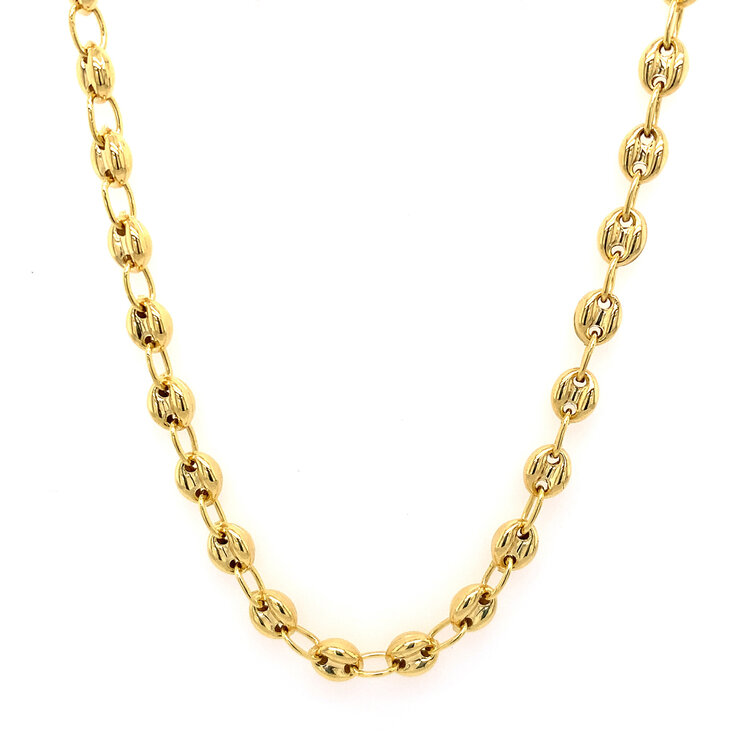 50295 14K YELLOW GOLD 22" 4.50MM PUFFY GUCCI LINK CHAIN