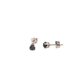 30962 10K WHITE GOLD .50CTW BLACK DIAMOND STUDS