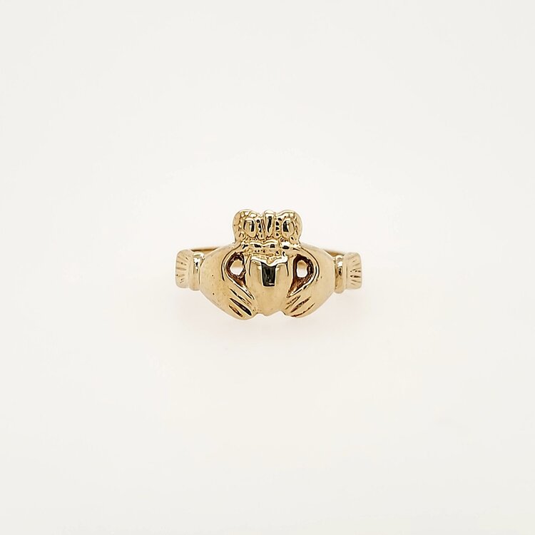 40266 14K YELLOW GOLD CLADDAGH RING