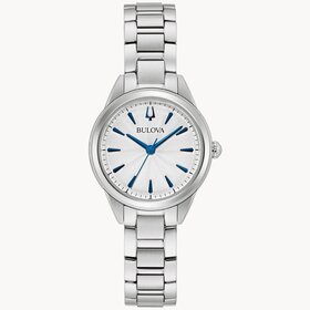 bulova 042429581197 BULOVA CLASSIC SUTTON BLUE HANDS AND MARKERS WOMEN'S WATCH