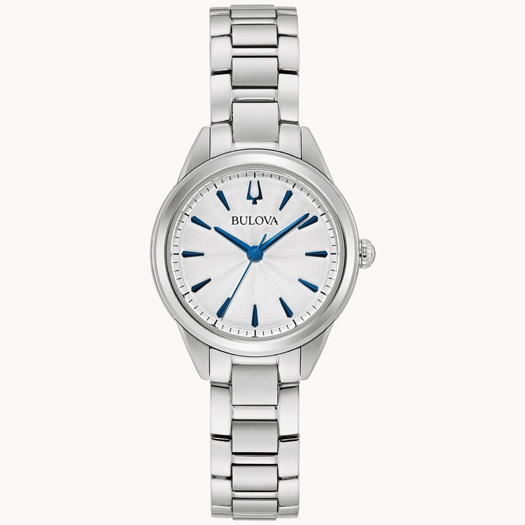 bulova 042429581197 BULOVA CLASSIC SUTTON BLUE HANDS AND MARKERS WOMEN'S WATCH