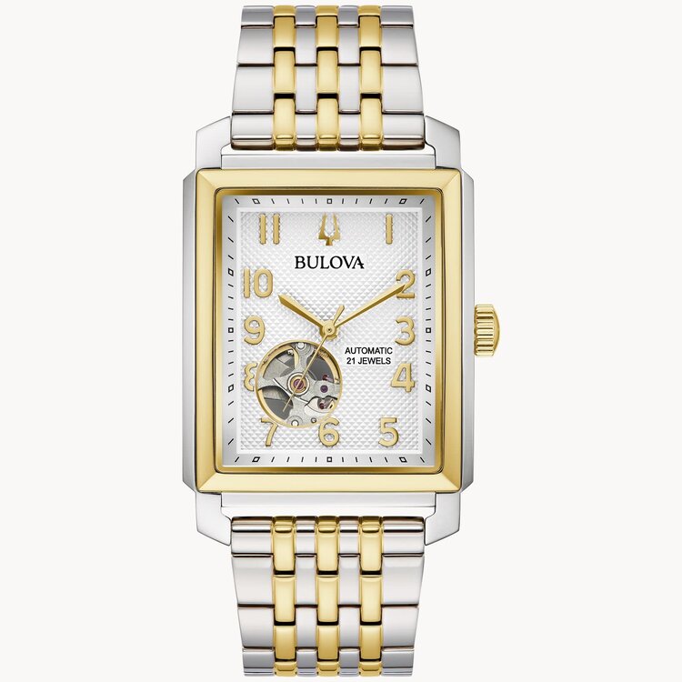 bulova 042429594036 BULOVA TWO TONE CLASSIC SUTTON AUTOMATIC MEN'S WATCH