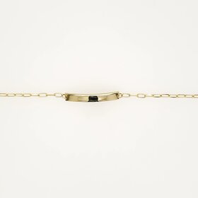 20306 14K YELLOW GOLD PAPER CLIP NAME ID BABY BRACELET