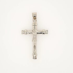 77261 14K WHITE GOLD .23CTW DIAMOND ON TIPS CRUCIFIX