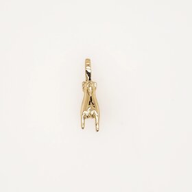 77266 14K YELLOW GOLD CORNO HAND CHARM