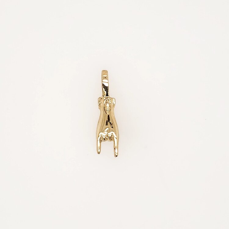 77266 14K YELLOW GOLD CORNO HAND CHARM