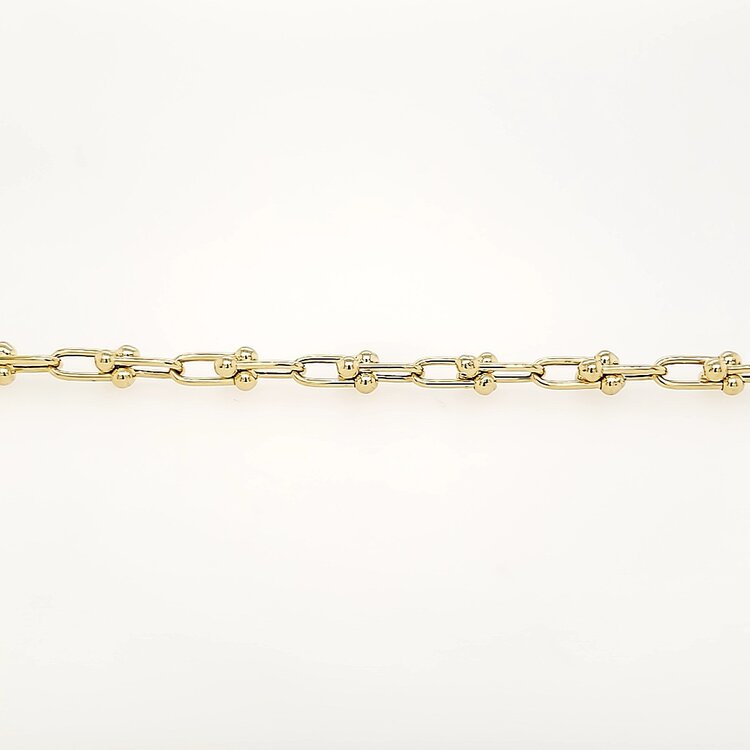 20324 14K YELLOW GOLD 7.5" 5.70MM HIGH POLISH TIFFANY STYLE BRACELET