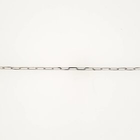 20327 14K WHITE GOLD 7"  1.90MM PAPER CLIP BRACELET