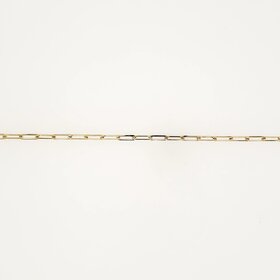 20328 14K YELLOW GOLD 7" 1.9MM PAPER CLIP BRACELET