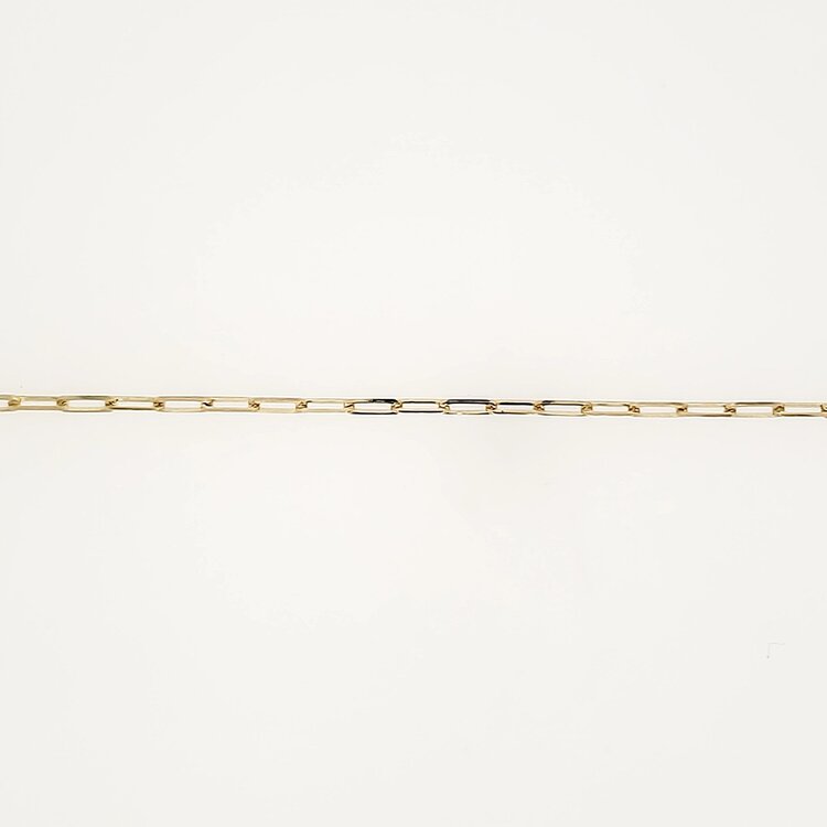 20328 14K YELLOW GOLD 7" 1.9MM PAPER CLIP BRACELET