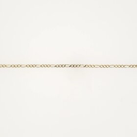 20332 14K YELLOW GOLD FIGARO DIAMOND CUT PETITE BRACELET