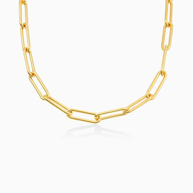 55937 14K YELLOW GOLD 18"  4.50MM PAPER CLIP NECKPIECE