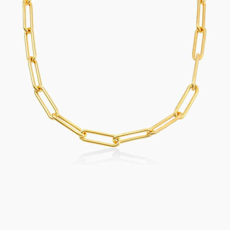 55937 14K YELLOW GOLD 18"  4.50MM PAPER CLIP NECKPIECE
