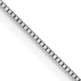 50344 14K WHITE GOLD 18" 0.50MM BOX CHAIN