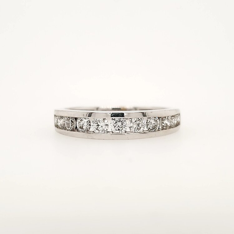475201  14K WHITE GOLD .75CTW DIAMOND CHANNEL SET WEDDING BAND