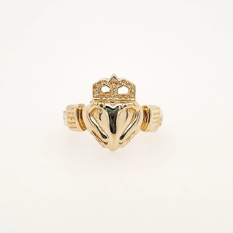 40150 14K YELLOW GOLD CLADDAGH  (SIZE 51/2) LADIES RING