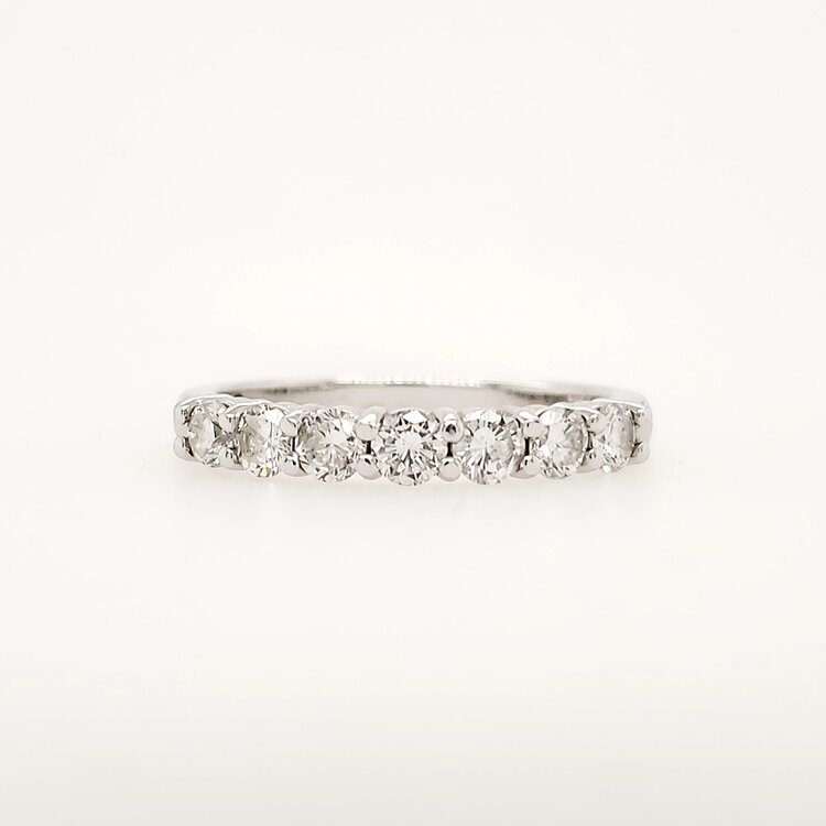477625 14K WHITE GOLD  .70CT DIAMOND COMMON PRONG   WEDDING  BAND