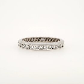 47551 14K WHITE GOLD .88CTW DIAMOND  CHANNEL SET ETERNITY BAND