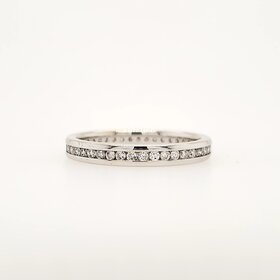475502 14K WHITE GOLD  1.50CT DIAMOND CHANNEL SET  ETERNITY BAND